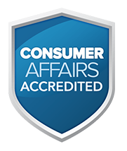 Consumer Affairs Accredited logo.